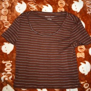woman’s american eagle striped shirt